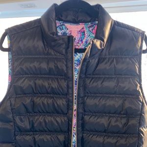 Lilly Pulitzer puffer vest xl EUC
